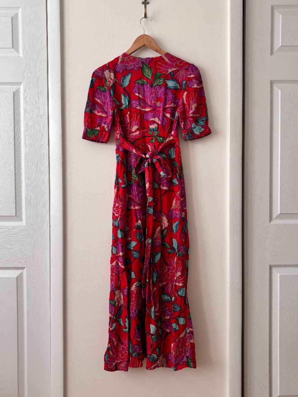 & Other Stories Floral Printed Maxi Dress in Red Multi - Picture 9 of 11